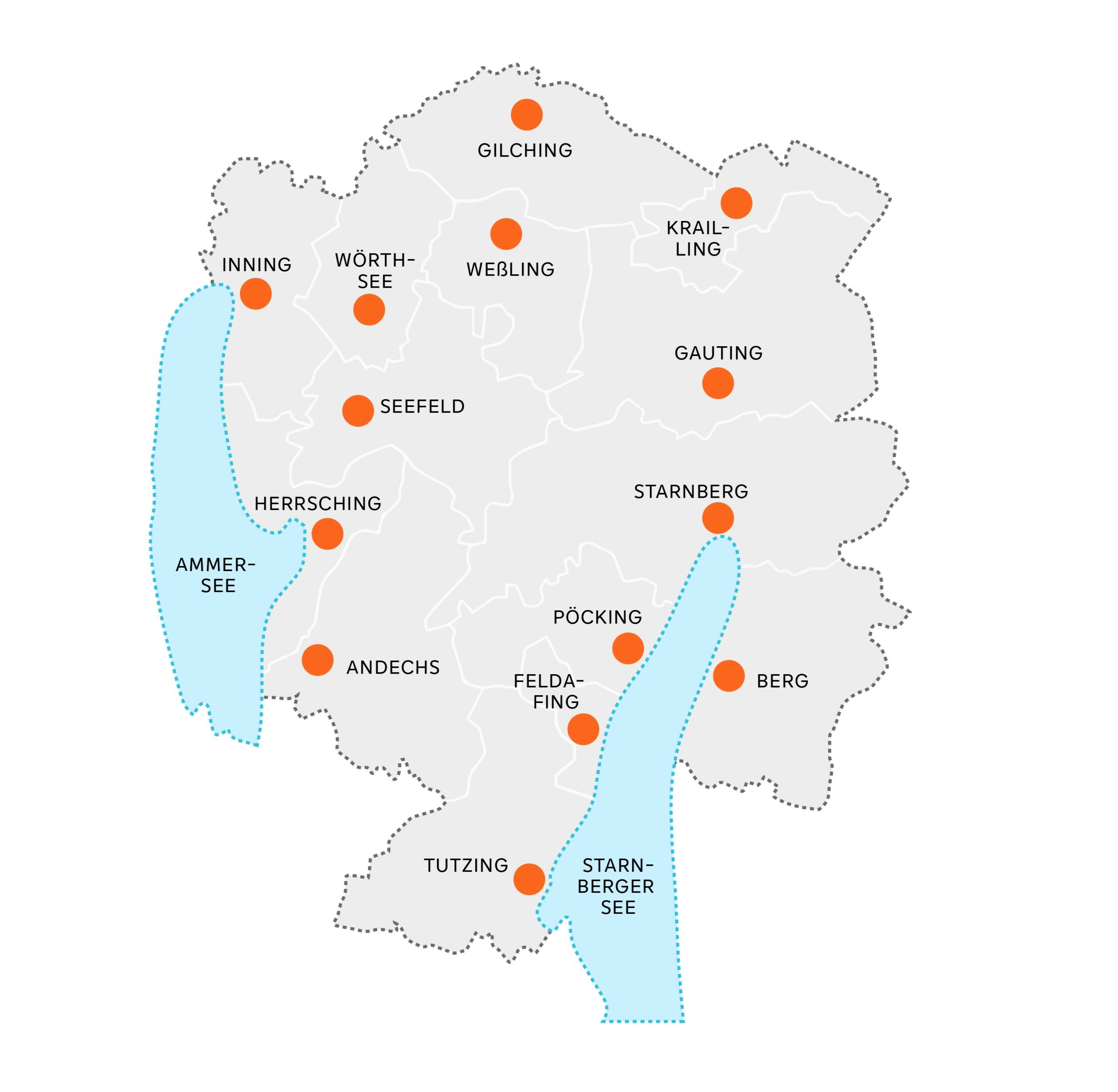 Projektkarte der Bürgerstiftung Starnberg